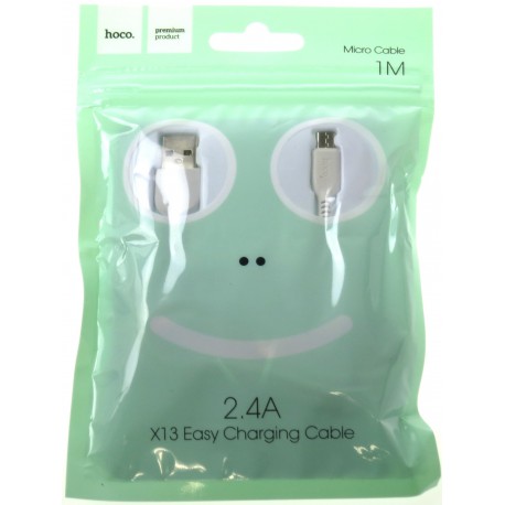 hoco. X13 nabíjecí kabel microUSB 1m bílá