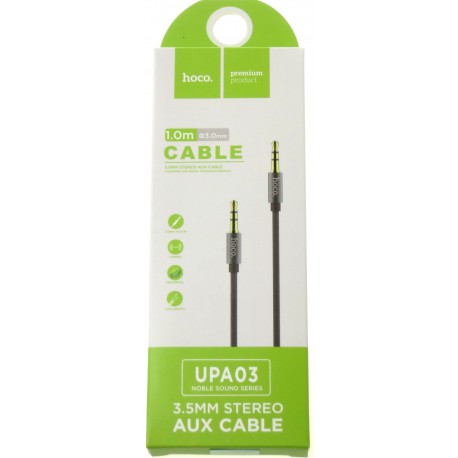 hoco. 3.5mm stereo aux cable gray