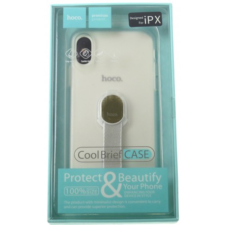 hoco. Apple iPhone X Pouzdro transparentní s magnetickým držákom průsvitná