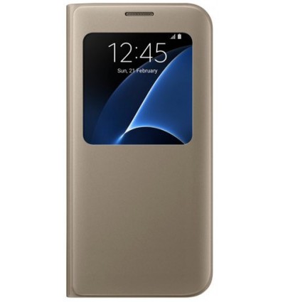 Samsung Galaxy S7 Edge G935F S view puzdro zlatá - originál