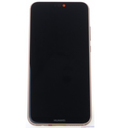 Huawei P20 Lite LCD displej + dotyková plocha + rám + malé diely ružová - originál