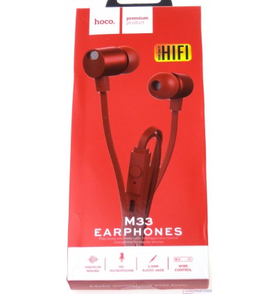 hoco. M33 earphone red