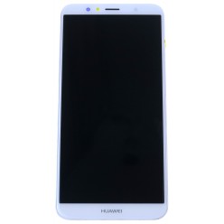 Huawei Y6 (2018), Y6 Prime (2018) LCD + touch screen + frame + small parts white - original