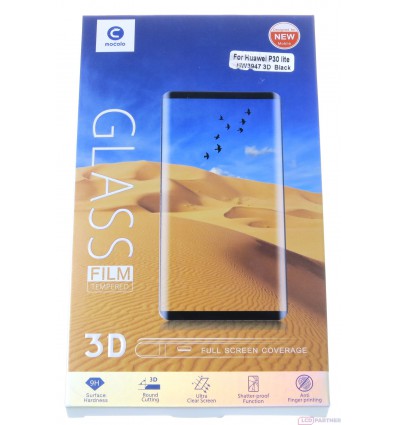 Mocolo Huawei P30 (ELE-L09) 3D tempered glas schwarz