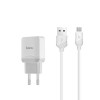 hoco. C22A charger set mit mikroUSB Kabel weiss