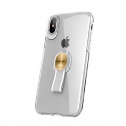 hoco. Apple iPhone X Transparent cover with magnetic finger holder clear