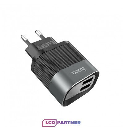 hoco. C40A dual USB charger mit LED-Anzeige schwarz