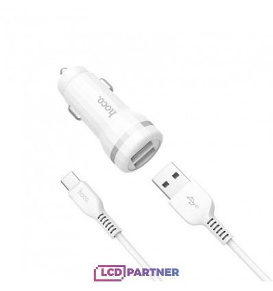 hoco. Z27 carcharger with type-c cable white
