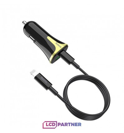 hoco. Z31A lightning kabel autonabíječka s USB vstupem PD+QC 3.0 18W černá