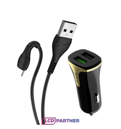 hoco. Z31 USB Anschluss mit typ-c Kabel KFZ Ladegerät QC 3.0 18W schwarz