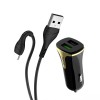hoco. Z31 USB port with type-c cable car charger QC 3.0 18W black