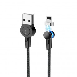 hoco. S8 magnetic adsorption lightning charging cable black