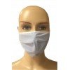 Textile protective mask with rubber cord