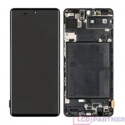 Samsung Galaxy A71 SM-A715F LCD displej + dotyková plocha + rám černá - originál