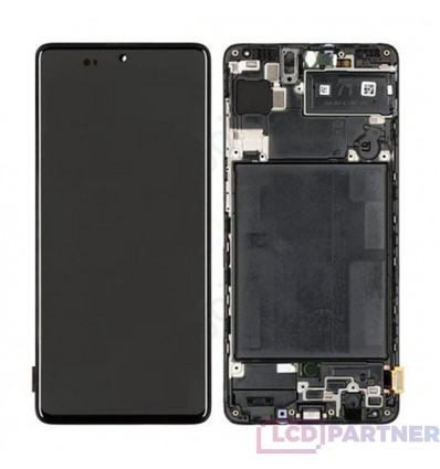 Samsung Galaxy A71 SM-A715F LCD displej + dotyková plocha + rám čierna - originál