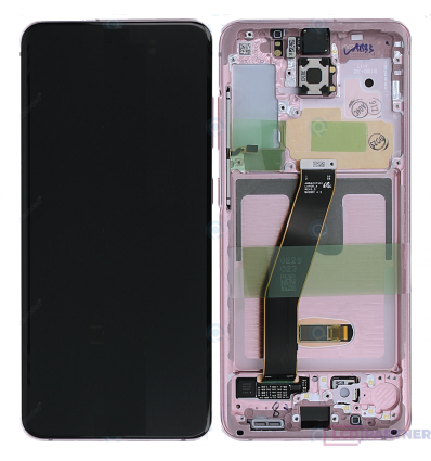 Samsung Galaxy S20 SM-G980F LCD displej + dotyková plocha + rám ružová - originál