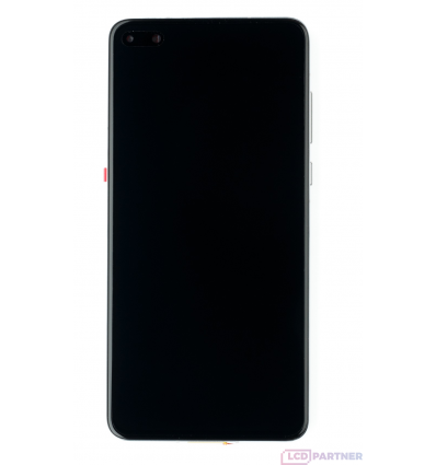 Huawei P40 (ANA-LX4, ANA-LNX9) LCD displej + dotyková plocha + rám + malé díly bílá - originál