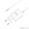 hoco. C62A dual port charger set with lightning cable white