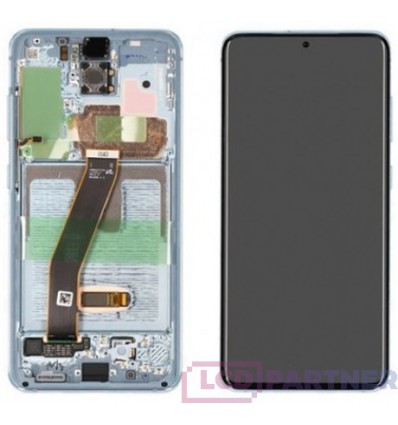 Samsung Galaxy S20 SM-G980F LCD displej + dotyková plocha + rám modrá - originál
