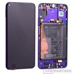 Huawei Nova 5T (YAL-L21) LCD displej + dotyková plocha + rám + malé diely fialová - originál