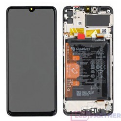 Huawei Y6p (MED-LX9, MED-LX9N) LCD displej + dotyková plocha + rám + malé díly černá - originál