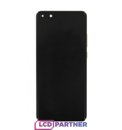 Huawei P40 Pro (ELS-N04, ELS-NX9) LCD displej + dotyková plocha + rám + malé díly zlatá - originál