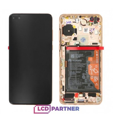 Huawei P40 (ANA-LX4, ANA-LNX9) LCD + touch screen + Rahmen + Kleinteile gold - original