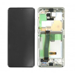 Samsung Galaxy S20 Ultra SM-G988F LCD displej + dotyková plocha + rám bílá - originál