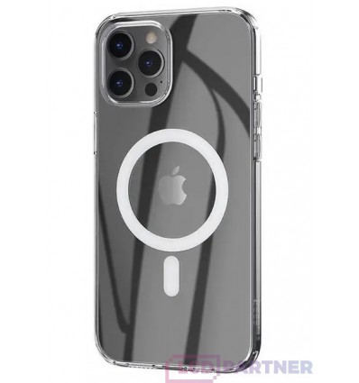 hoco. Apple iPhone 12 Pro Max Magnetické transparentní pouzdro průsvitná