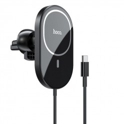 hoco. CA90 wireless magnetic charging car holder black