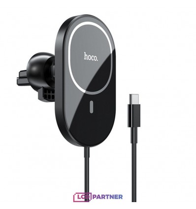 hoco. CA90 magnetischer Autohalter mit kabelloser Aufladung schwarz