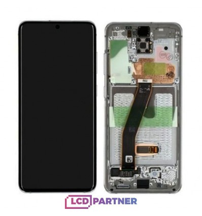 Samsung Galaxy S20 SM-G980F LCD + touch screen + front panel white - original