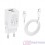 hoco. N13 dual USB charger set with type-c to lightning 30W white