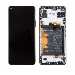Huawei P40 Lite 5G LCD displej + dotyková plocha + rám černá - originál