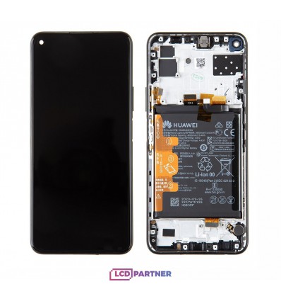Huawei P40 Lite 5G LCD displej + dotyková plocha + rám černá - originál