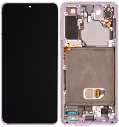 Samsung Galaxy S21 5G (SM-G991B) LCD displej + dotyková plocha + rám fialová - originál