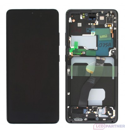 Samsung Galaxy S21 Ultra 5G (SM-G998B) LCD displej + dotyková plocha + rám černá - originál
