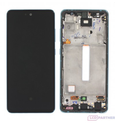 Samsung Galaxy A52 (SM-A525F), A52 5G (SM-A526B) LCD displej + dotyková plocha + rám modrá - originál