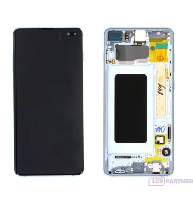 Samsung Galaxy S10 Plus G975F LCD displej + dotyková plocha + rám modrá - originál