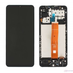 Samsung Galaxy M12 (SM-M127F) LCD displej + dotyková plocha + rám černá - originál