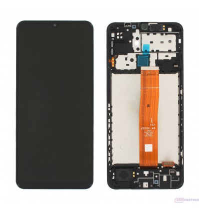 Samsung Galaxy M12 (SM-M127F) LCD displej + dotyková plocha + rám černá - originál