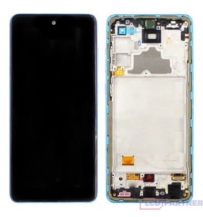 Samsung Galaxy A72 (SM-A725F) LCD + touch screen + front panel blau - original
