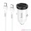 hoco. NZ2 dual USB car charger set type-c to type-c 30W white
