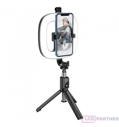 hoco. LV03 Plus Tischhalter mit Licht für Live-Übertragungen schwarz