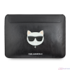 Apple MacBook Air/Pro Karl Lagerfeld Kožené Choupette Sleeve pouzdro černá