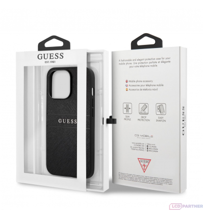 Apple iPhone 13 Pro Max Guess PU Leather Saffiano pouzdro černá