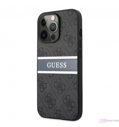 Apple iPhone 13 Pro Guess PU 4G Printed Stripe sleeve gray