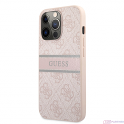 Apple iPhone 13 Pro Max Guess PU 4G Printed Stripe sleeve pink