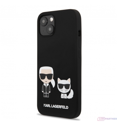 Apple iPhone 13 mini Karl Lagerfeld and Choupette Liquid Silicone sleeve black