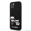 Apple iPhone 13 Karl Lagerfeld and Choupette Liquid Silicone ügy fekete
